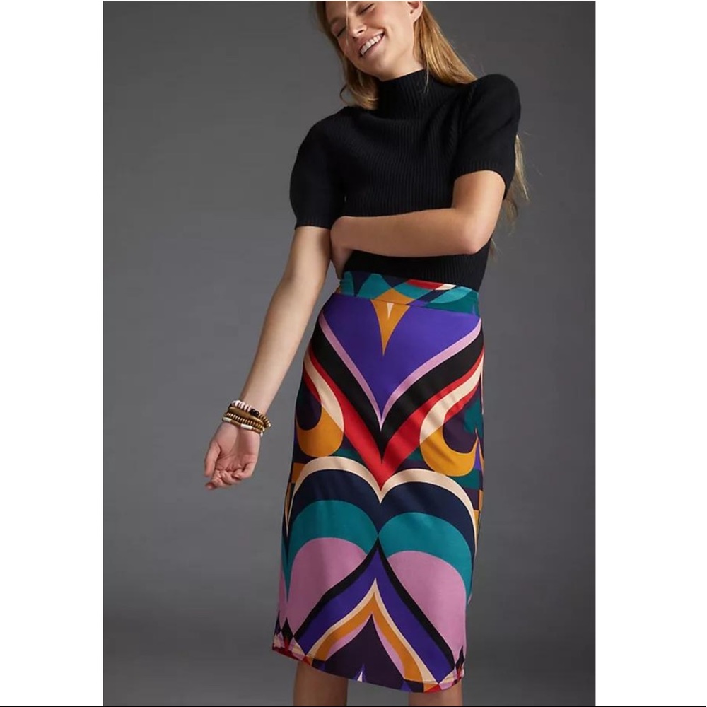 FARM Rio x Anthropologie NWT Size S Kaliya Midi Skirt